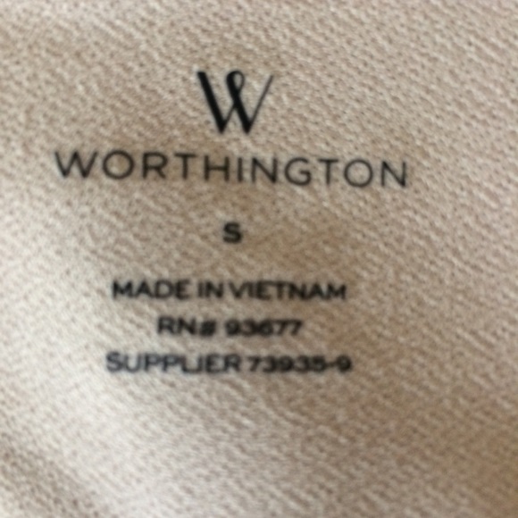 🔥 Worthington | Blush Pink Minimalist Shoulder-Tie Career/Casual Top Sz Med - Picture 4 of 4